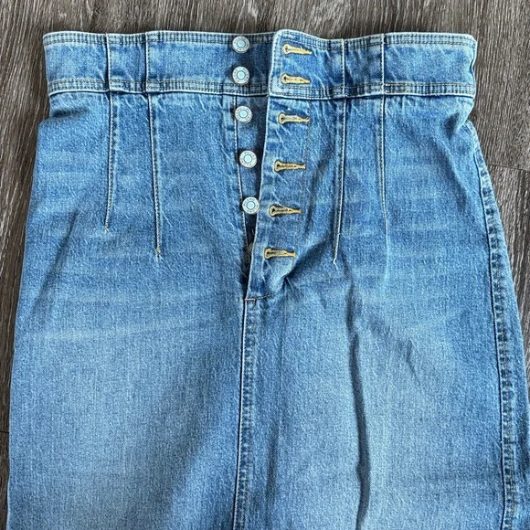 Anthropologie Blue Denim Skirt - Picture 2 of 5